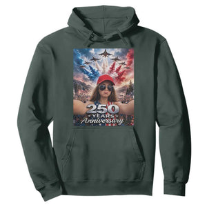 Funny Doll Face Meme 4th Of July Hoodie USA Freedom Jet Fighter Graphic