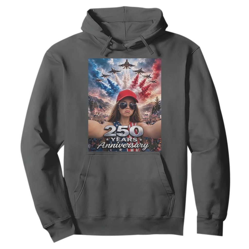 Funny Doll Face Meme 4th Of July Hoodie USA Freedom Jet Fighter Graphic