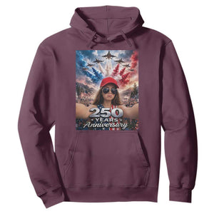 Funny Doll Face Meme 4th Of July Hoodie USA Freedom Jet Fighter Graphic