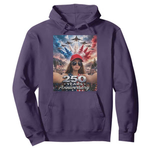 Funny Doll Face Meme 4th Of July Hoodie USA Freedom Jet Fighter Graphic