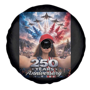 Funny Doll Face Meme 4th Of July Spare Tire Cover USA Freedom Jet Fighter Graphic TS12 Print Your Wear