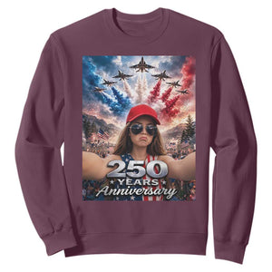 Funny Doll Face Meme 4th Of July Sweatshirt USA Freedom Jet Fighter Graphic
