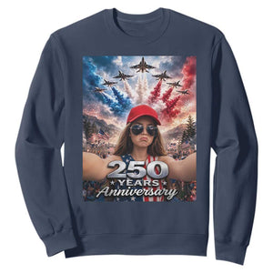 Funny Doll Face Meme 4th Of July Sweatshirt USA Freedom Jet Fighter Graphic