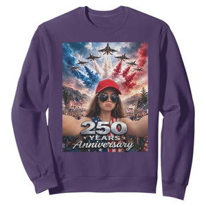 Funny Doll Face Meme 4th Of July Sweatshirt USA Freedom Jet Fighter Graphic