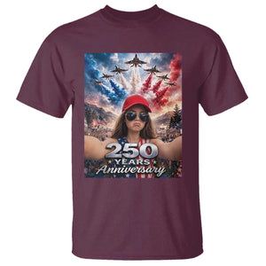 Funny Doll Face Meme 4th Of July T Shirt USA Freedom Jet Fighter Graphic