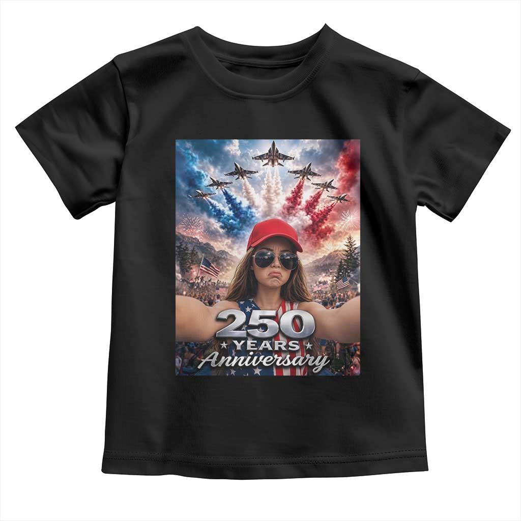 Funny Doll Face Meme 4th Of July Toddler T Shirt USA Freedom Jet Fighter Graphic TS12 Black Print Your Wear