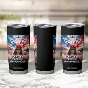 Funny Doll Face Meme 4th Of July Tumbler Cup USA Freedom Jet Fighter Graphic