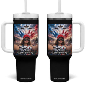 Funny Doll Face Meme 4th Of July Tumbler With Handle USA Freedom Jet Fighter Graphic