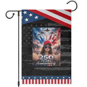 Funny Doll Face Meme 4th Of July Patriotic Garden Flag USA Freedom Jet Fighter Graphic