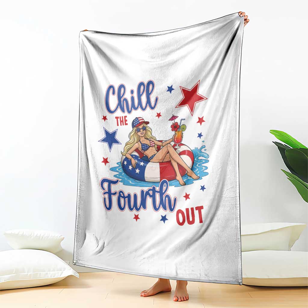 Funny Doll Face Meme 4th Of July Throw Blanket Chill The Fourth Out TS12 Print Your Wear
