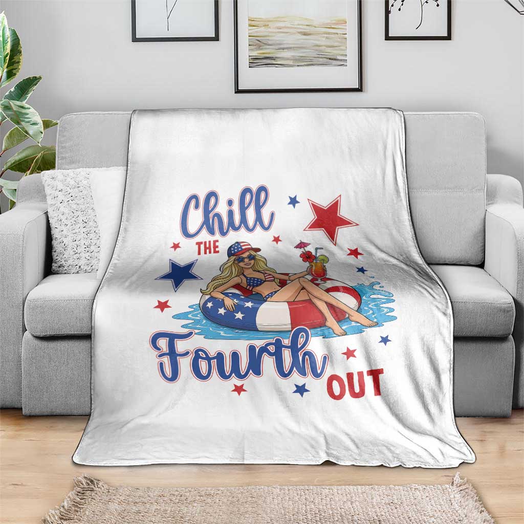 Funny Doll Face Meme 4th Of July Throw Blanket Chill The Fourth Out TS12 Print Your Wear