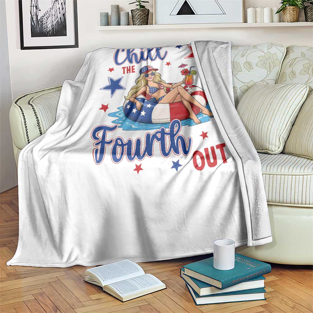 Funny Doll Face Meme 4th Of July Throw Blanket Chill The Fourth Out TS12 Print Your Wear