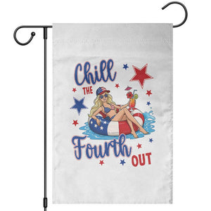 Funny Doll Face Meme 4th Of July Garden Flag Chill The Fourth Out TS12 White Print Your Wear
