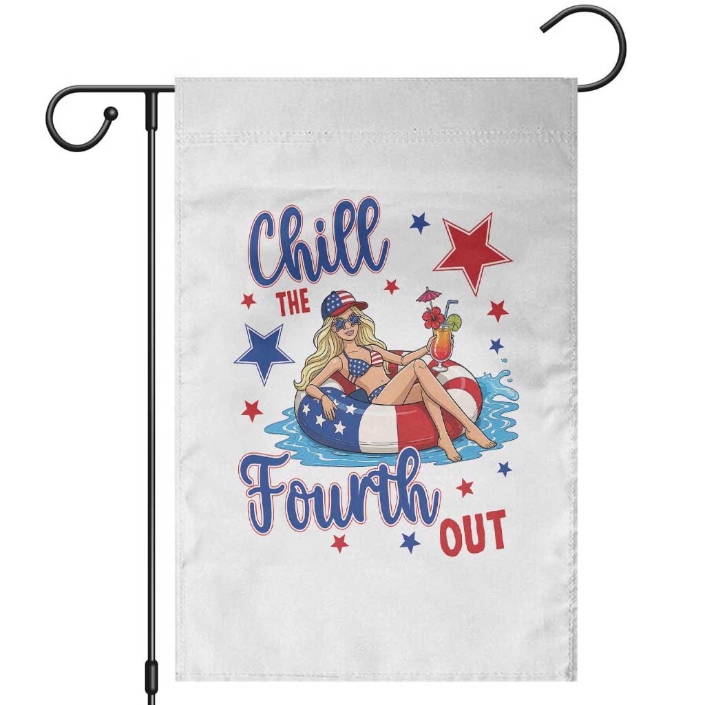 Funny Doll Face Meme 4th Of July Garden Flag Chill The Fourth Out TS12 White Print Your Wear