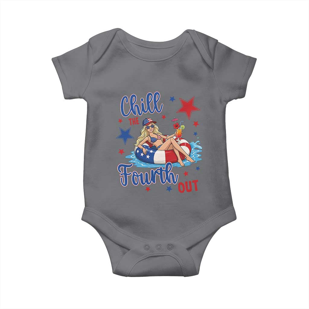 Funny Doll Face Meme 4th Of July Baby Onesie Chill The Fourth Out TS12 Charcoal Print Your Wear
