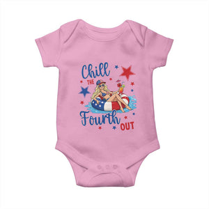 Funny Doll Face Meme 4th Of July Baby Onesie Chill The Fourth Out TS12 Light Pink Print Your Wear