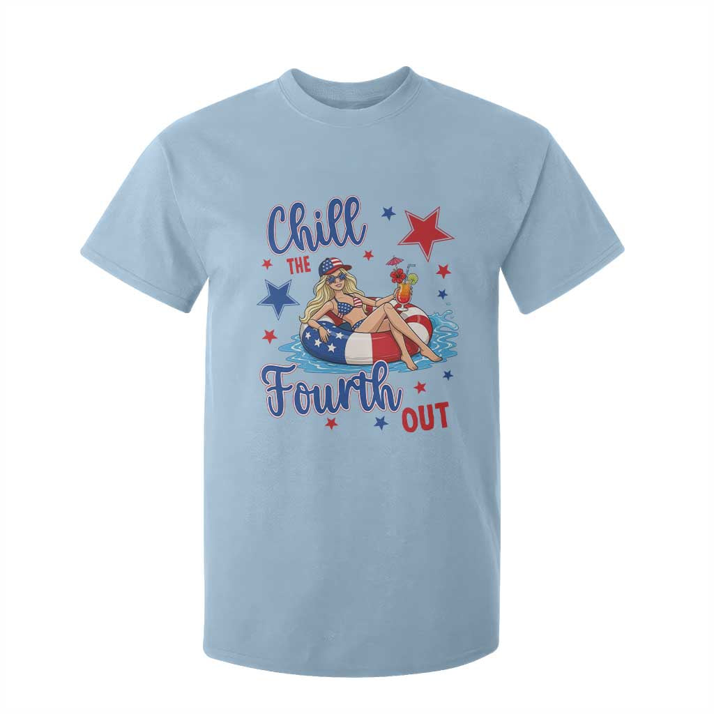 Funny Doll Face Meme 4th Of July T Shirt For Kid Chill The Fourth Out TS12 Light Blue Print Your Wear