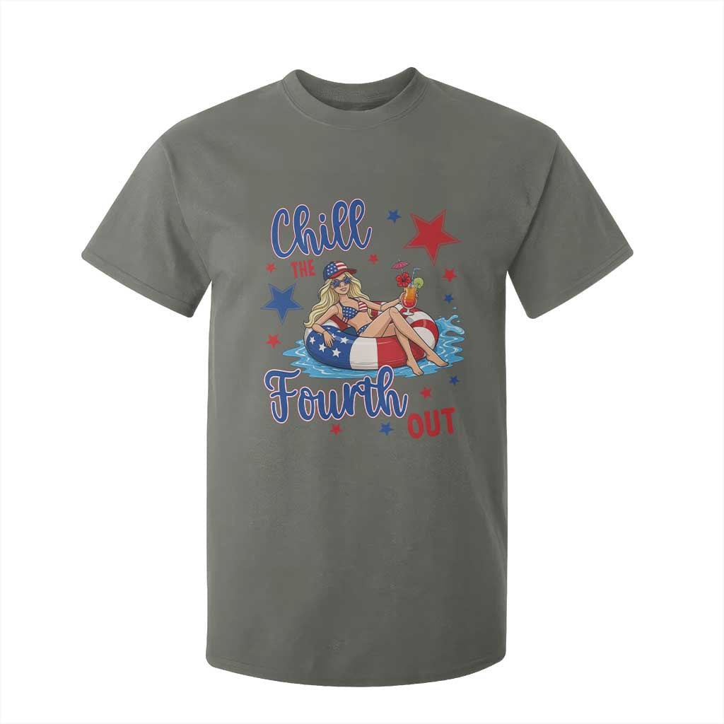 Funny Doll Face Meme 4th Of July T Shirt For Kid Chill The Fourth Out TS12 Military Green Print Your Wear
