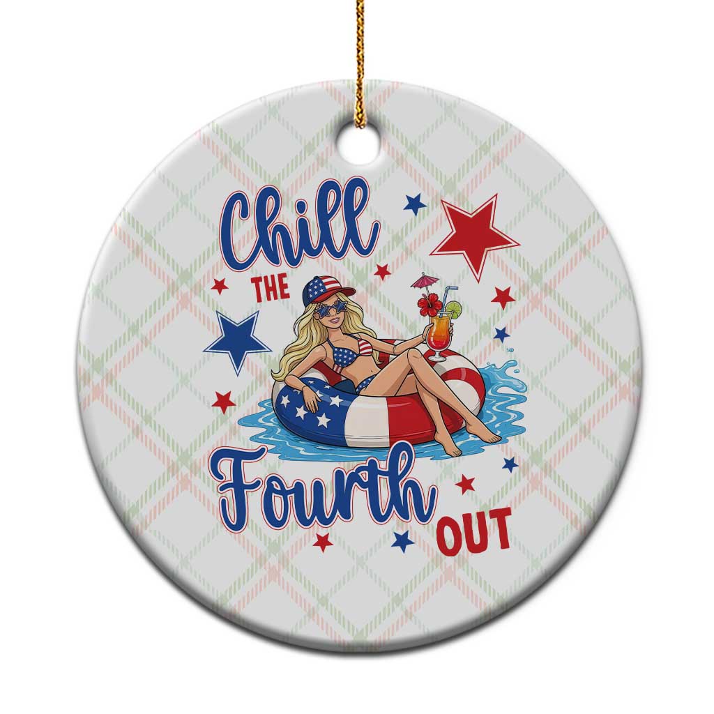 Funny Doll Face Meme 4th Of July Ceramic Ornament Chill The Fourth Out TS12 1pc Christmas Plaid Print Your Wear