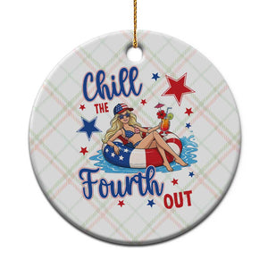 Funny Doll Face Meme 4th Of July Ceramic Ornament Chill The Fourth Out TS12 1pc Christmas Plaid Print Your Wear