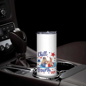 Funny Doll Face Meme 4th Of July Skinny Tumbler Chill The Fourth Out TS12 Print Your Wear