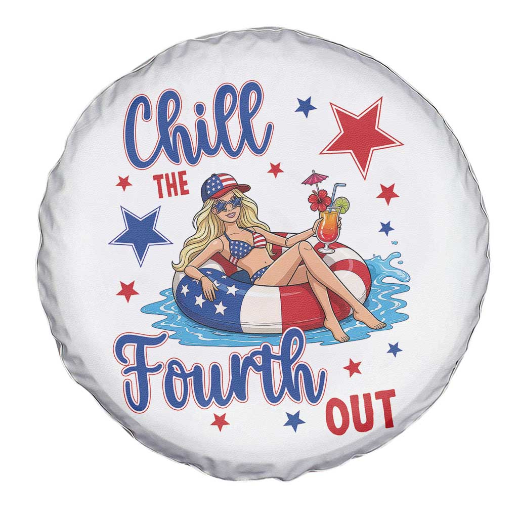 Funny Doll Face Meme 4th Of July Spare Tire Cover Chill The Fourth Out TS12 Print Your Wear