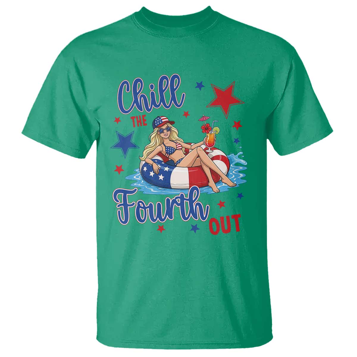 Funny Doll Face Meme 4th Of July T Shirt Chill The Fourth Out TS12 Irish Green Print Your Wear