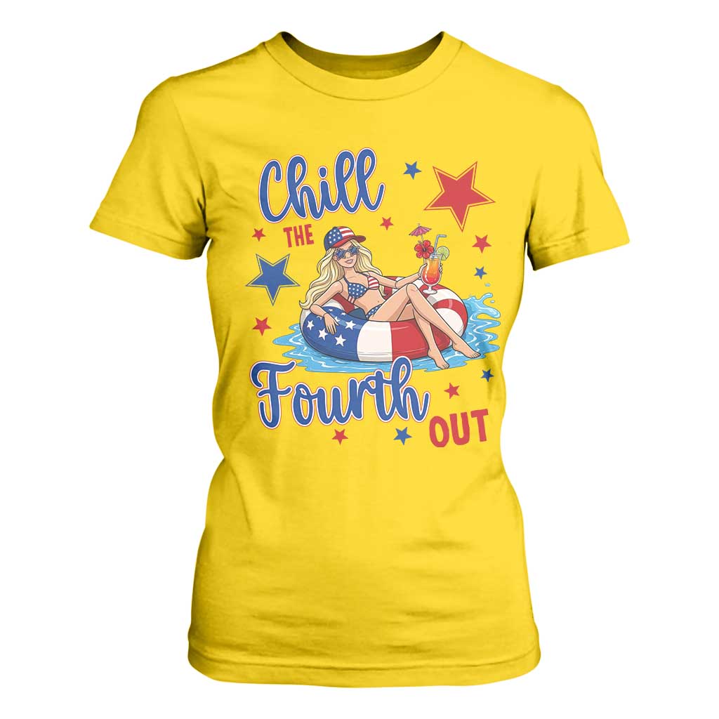 Funny Doll Face Meme 4th Of July T Shirt For Women Chill The Fourth Out TS12 Daisy Print Your Wear