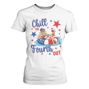 Funny Doll Face Meme 4th Of July T Shirt For Women Chill The Fourth Out TS12 White Print Your Wear