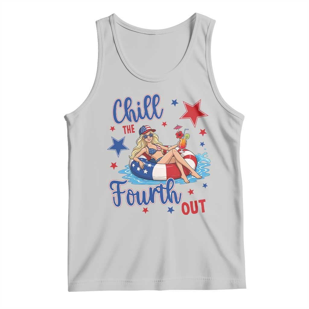Funny Doll Face Meme 4th Of July Tank Top Chill The Fourth Out TS12 Ash Print Your Wear