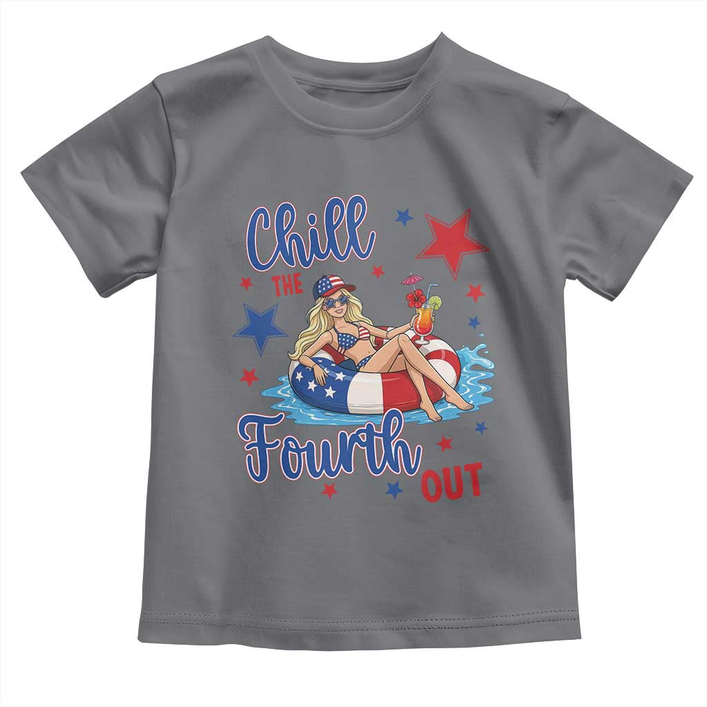 Funny Doll Face Meme 4th Of July Toddler T Shirt Chill The Fourth Out TS12 Charcoal Print Your Wear