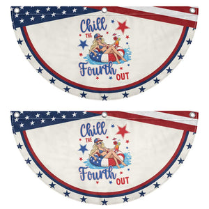 Funny Doll Face Meme 4th Of July Patriotic Fan Flag Chill The Fourth Out