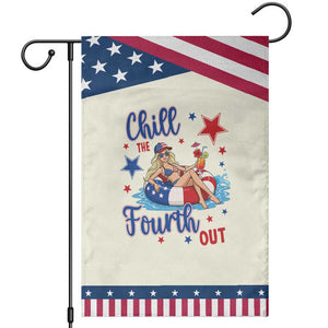 Funny Doll Face Meme 4th Of July Patriotic Garden Flag Chill The Fourth Out