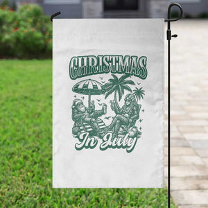 Vintage Summer Christmas Bigfoot Couple Garden Flag Tropical Xmas Graphic TS12 Print Your Wear