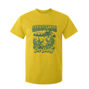 Vintage Summer Christmas Bigfoot Couple T Shirt For Kid Tropical Xmas Graphic TS12 Daisy Print Your Wear