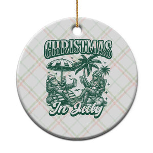 Vintage Summer Christmas Bigfoot Couple Ceramic Ornament Tropical Xmas Graphic TS12 1pc Christmas Plaid Print Your Wear