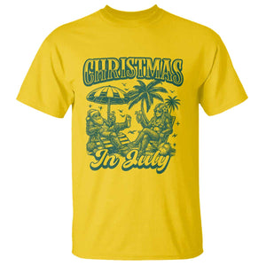 Vintage Summer Christmas Bigfoot Couple T Shirt Tropical Xmas Graphic TS12 Daisy Print Your Wear