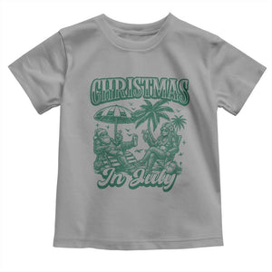 Vintage Summer Christmas Bigfoot Couple Toddler T Shirt Tropical Xmas Graphic TS12 Sport Gray Print Your Wear
