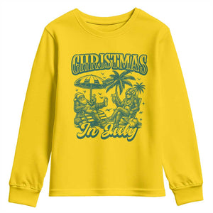 Vintage Summer Christmas Bigfoot Couple Youth Sweatshirt Tropical Xmas Graphic TS12 Daisy Print Your Wear