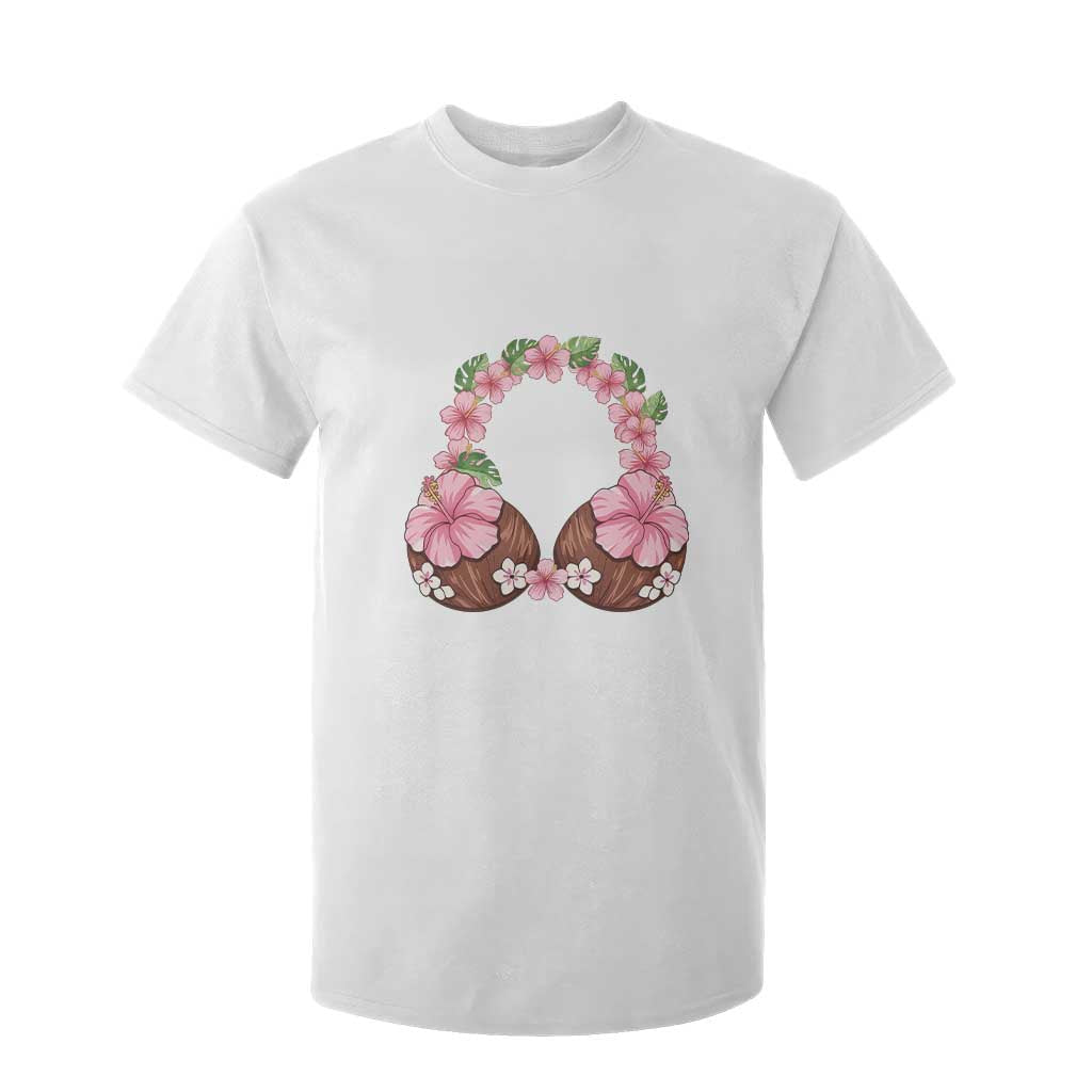 Hibiscus Flower Coconut Bra T Shirt For Kid Tropical Summer Graphic TS12 White Print Your Wear