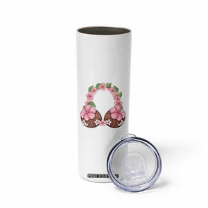 Hibiscus Flower Coconut Bra Skinny Tumbler Tropical Summer Graphic TS12 Print Your Wear