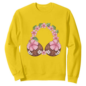 Hibiscus Flower Coconut Bra Sweatshirt Tropical Summer Graphic TS12 Daisy Print Your Wear