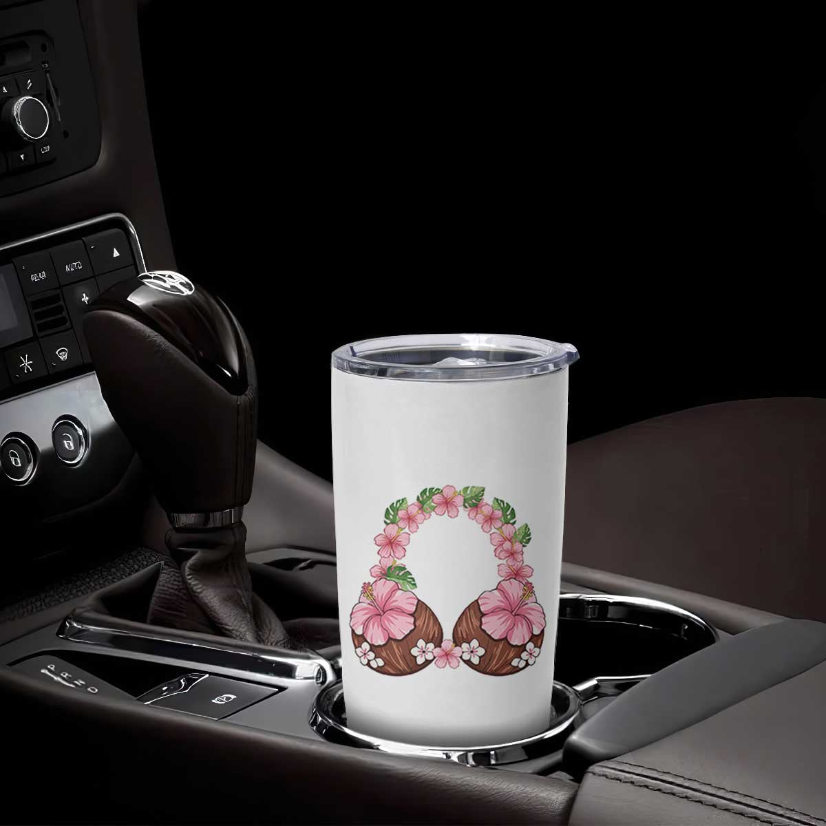 Hibiscus Flower Coconut Bra Tumbler Cup Tropical Summer Graphic TS12 Print Your Wear