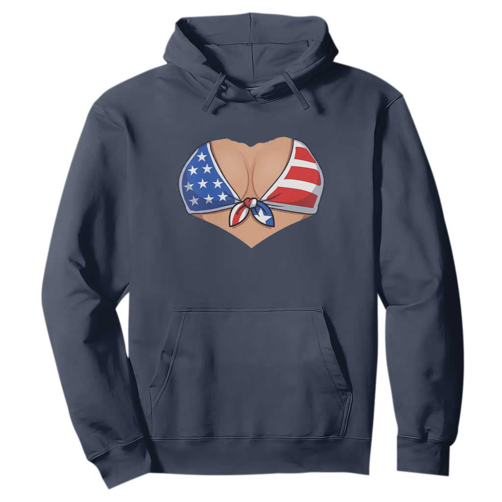 American Flag Bikini Hoodie Patriotic Summer Vacation Gift TS12 Navy Print Your Wear