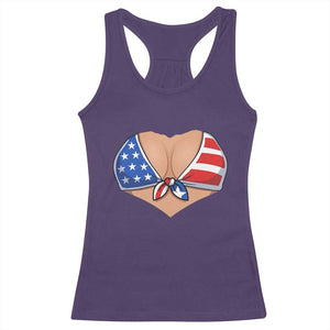 American Flag Bikini Racerback Tank Top Patriotic Summer Vacation Gift