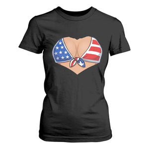 American Flag Bikini T Shirt For Women Patriotic Summer Vacation Gift TS12 Black Print Your Wear
