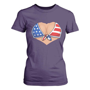 American Flag Bikini T Shirt For Women Patriotic Summer Vacation Gift TS12 Purple Print Your Wear