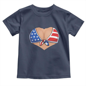 American Flag Bikini Toddler T Shirt Patriotic Summer Vacation Gift TS12 Navy Print Your Wear