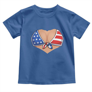American Flag Bikini Toddler T Shirt Patriotic Summer Vacation Gift TS12 Royal Blue Print Your Wear