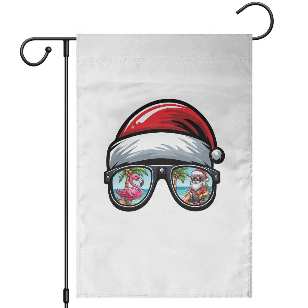 Funny Santa Sunglasses Garden Flag Beach Christmas Vacation Graphic TS12 White Print Your Wear